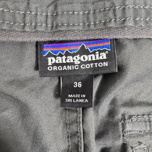 Patagonia Shorts 36x8 Dark Grey Cotton Relaxed Fit 8" Inseam - Picture 6 of 8